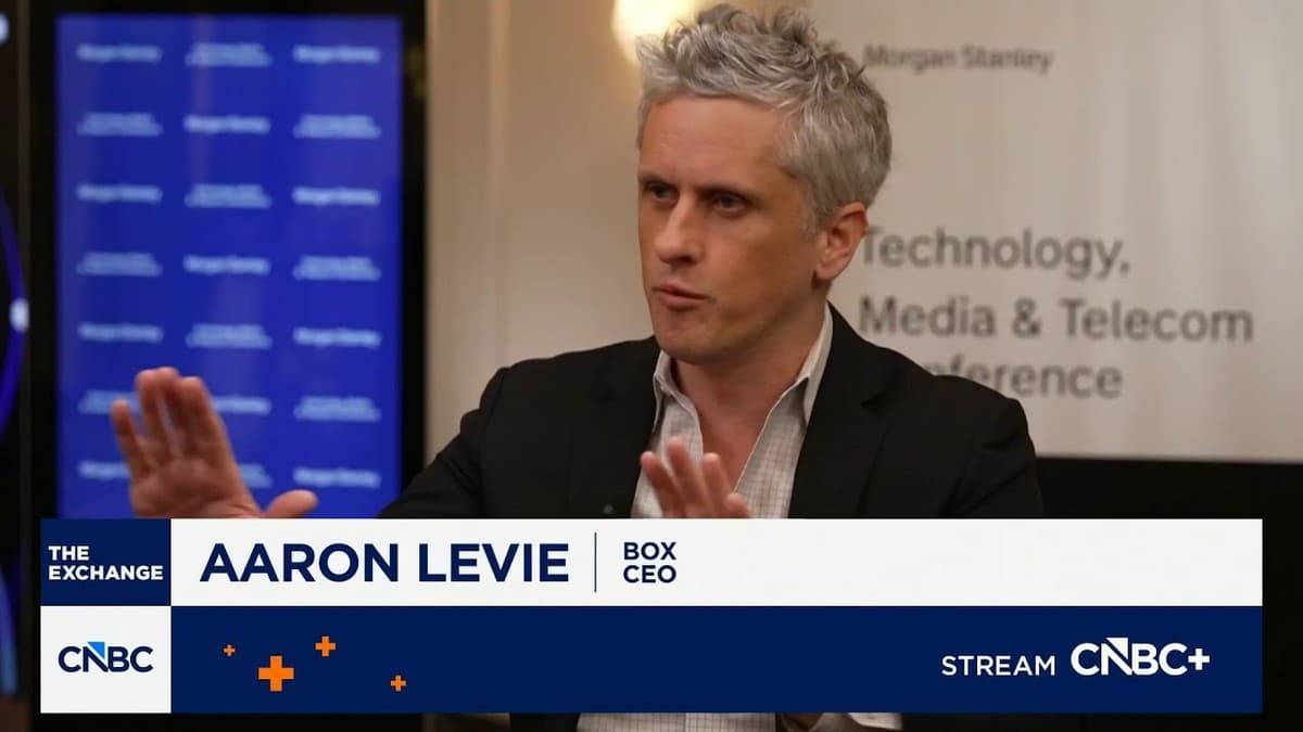 Aaron Levie, Box-sjef, snakker på CNBCs The Exchange om AI-agenter og bedriftsprogramvare
