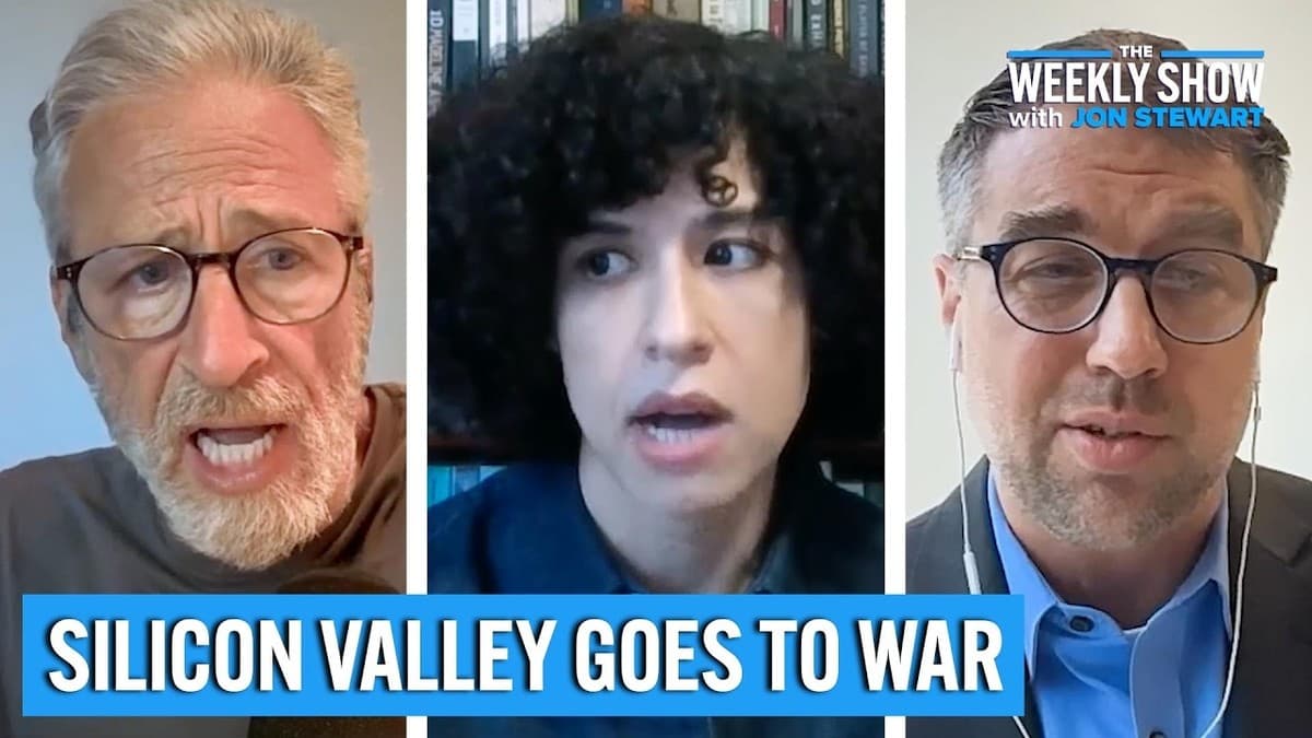 Jon Stewart diskuterer militær AI med gjester i The Weekly Show