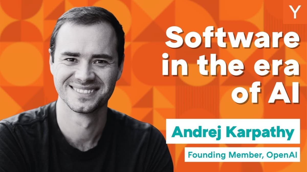 Andrej Karpathy holder foredrag på Y Combinator AI Startup School om Software 3.0