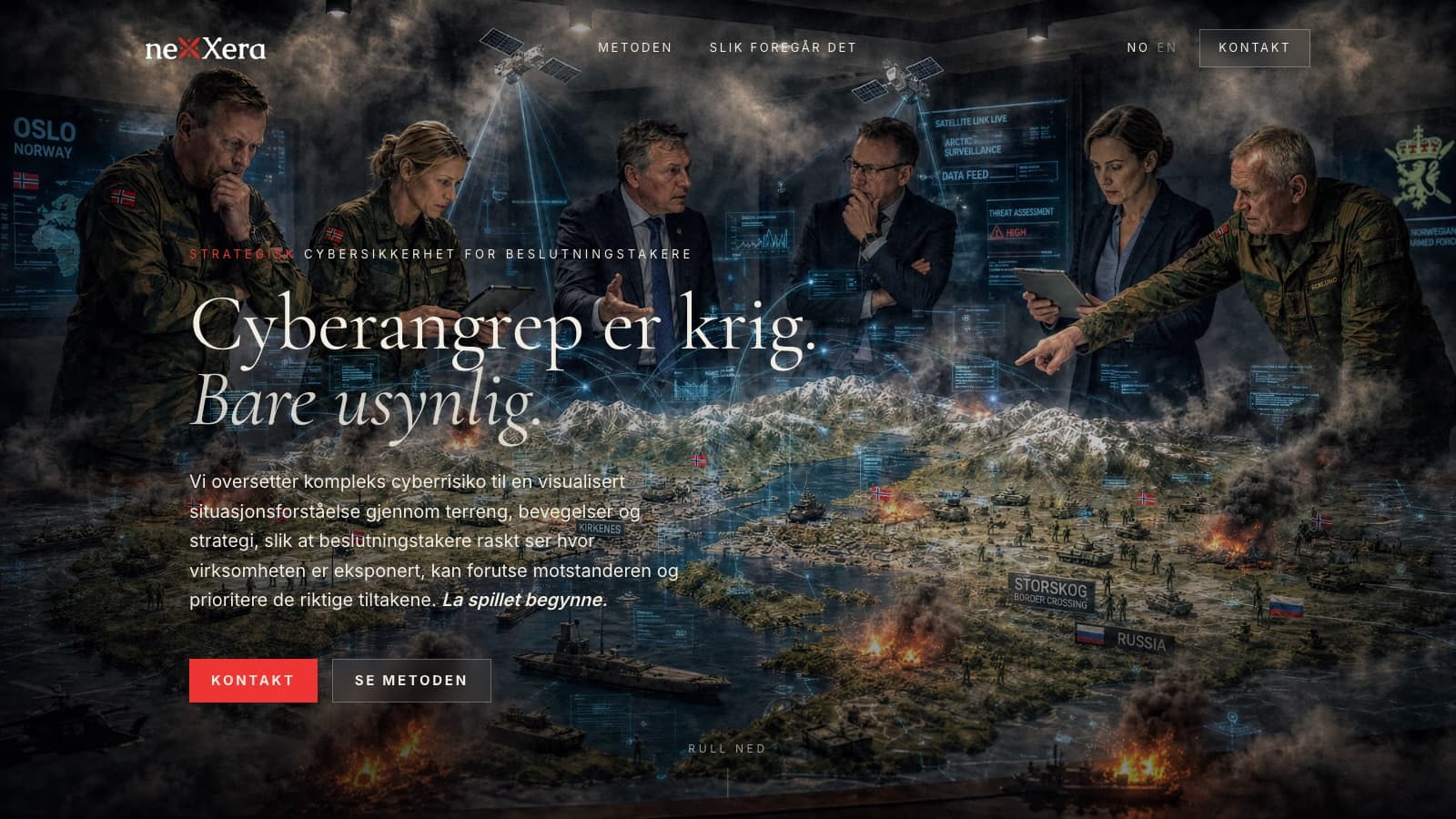Skjermbilde av forsiden til Nexxera.